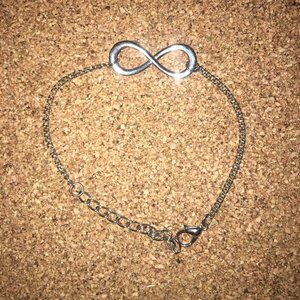 Simple silver infinity bracelet